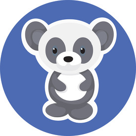 animal panda bear icon clipart