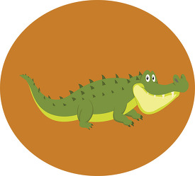 animal reptile alligator round icon clipart