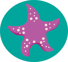 animal starfish round icon clipart