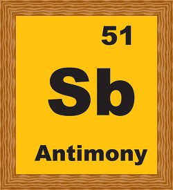 antimony periodic chart clipart