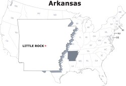 Arkansas usa state black outline clipart
