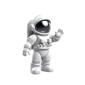 astronaut wearing a space suit 3d cartoon style