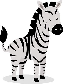 baby Zebra standing with eyes closed Clipart