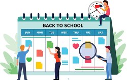 back to school planning weekly activity weekly planner clipart