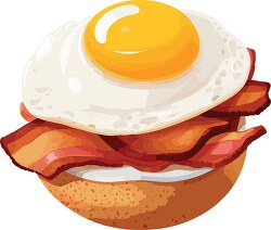 bacon egg muffin breakfast sandwich clip art