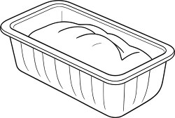 baking loaf pan black outline