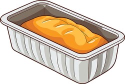 baking loaf pan with bread
