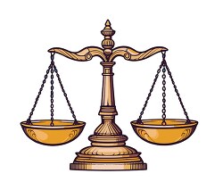 balance of the scales of justice clip art