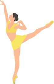 ballerina in Arabesque move clipart