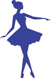 ballet dancer blue silhouette clip art