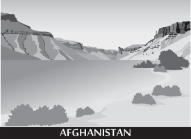 band e amir national park afghanistan gray color clipart
