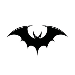 bat black outline clip art