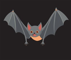 bat flying wings extended on night sky