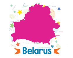 belarus illustrated stylized map