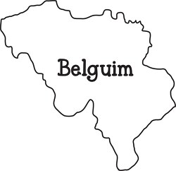 belgium map black outline