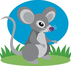 big eared gray white pink mouse gray color clipart