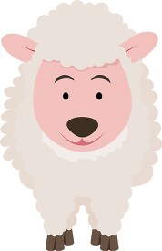 big eared smiling sheep clipart