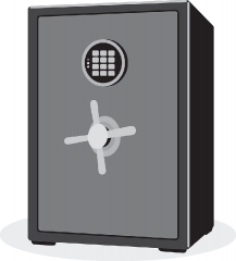 biometric safe gray color clipart