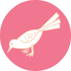 bird round icon clipart
