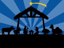 birth of jesus navitity scene christian clipart