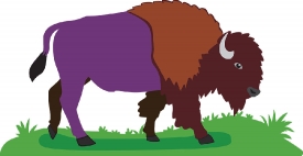 bison largest mamal in north america gray color clipart copy