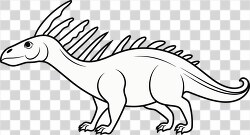 black and white line art of a syntarsus dinosaur