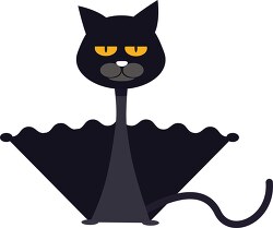 black cat wearing cape clipart