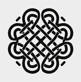 black celtic knot infinity pattern