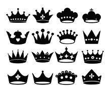 black crown symbol collection