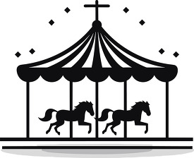 black outline icon carousel