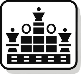 black outline icon chess board 2