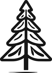 black outline icon christmas tree 2