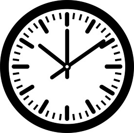 black outline icon clock
