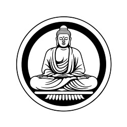 black outline of buddha