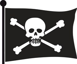 black pirate flag with white skull