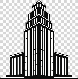 black silhouette of modern high rise buildings