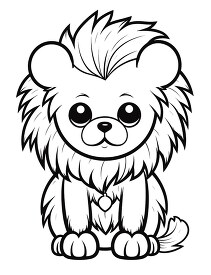 black white outline lion coloring pages for kids
