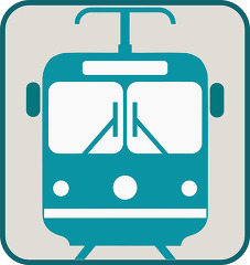 blue solid Tram icon