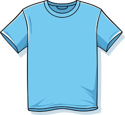 blue t shirt with a round neck and short sleeves
