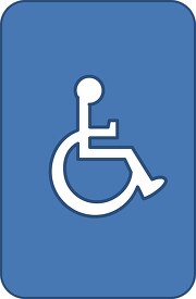 blue wheelchair access sign