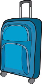 blue wheeled carry on bag clipart