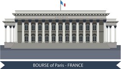 bourse of paris paris france clipart