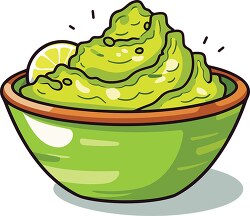bowl of guacamole dip clip art