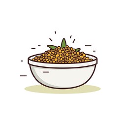 bowl of lentils with herbs