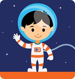 Boy Astronaut In SpaceSuit Space clip art
