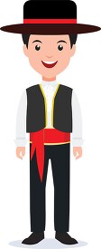 boy in national costume spain clipart