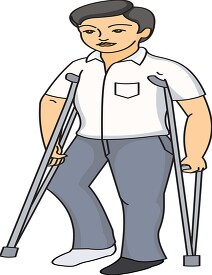 boy on crutches