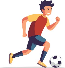 boy running with soccer ball