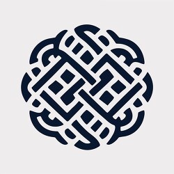 braided celtic geometric knot pattern
