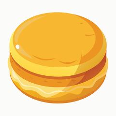 savory breakfast sandwich with a fluffy egg, melted cheese, and a toasted bun - breakfast clipart